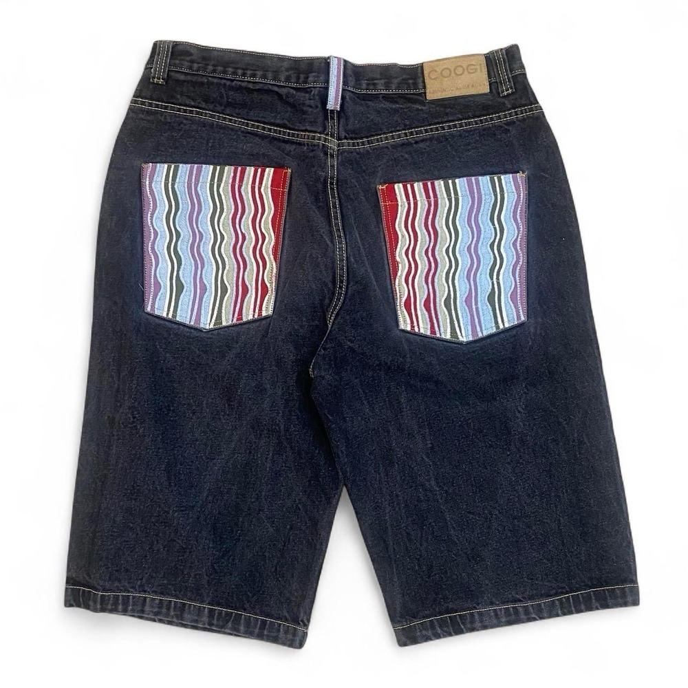 Vintage Coogi Black Jean Shorts Mens 38x15 Pockets Baggy Jorts Skater Grunge Y2K